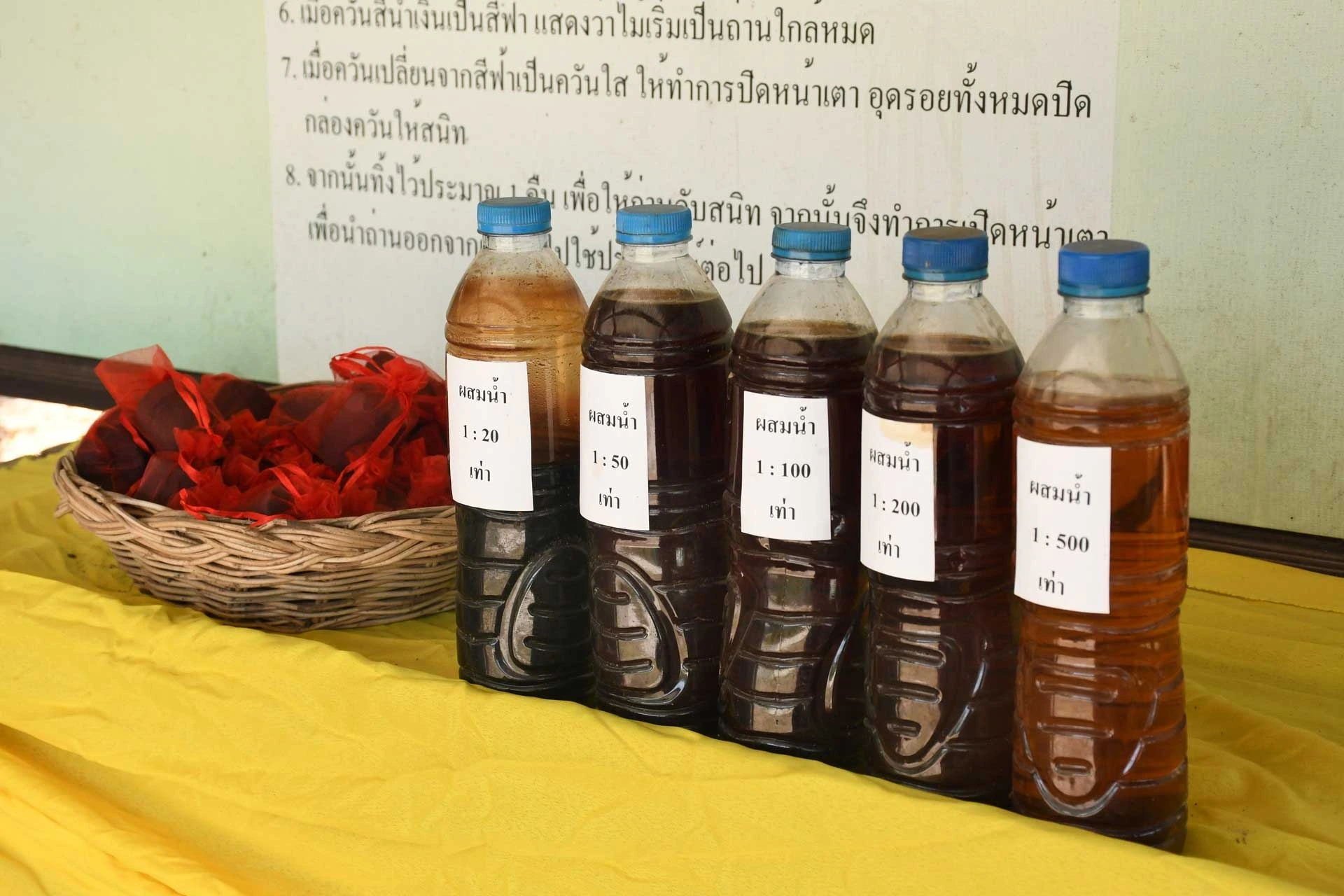 การใช้น้ำส้มควันไม้ในสวนมะนาว